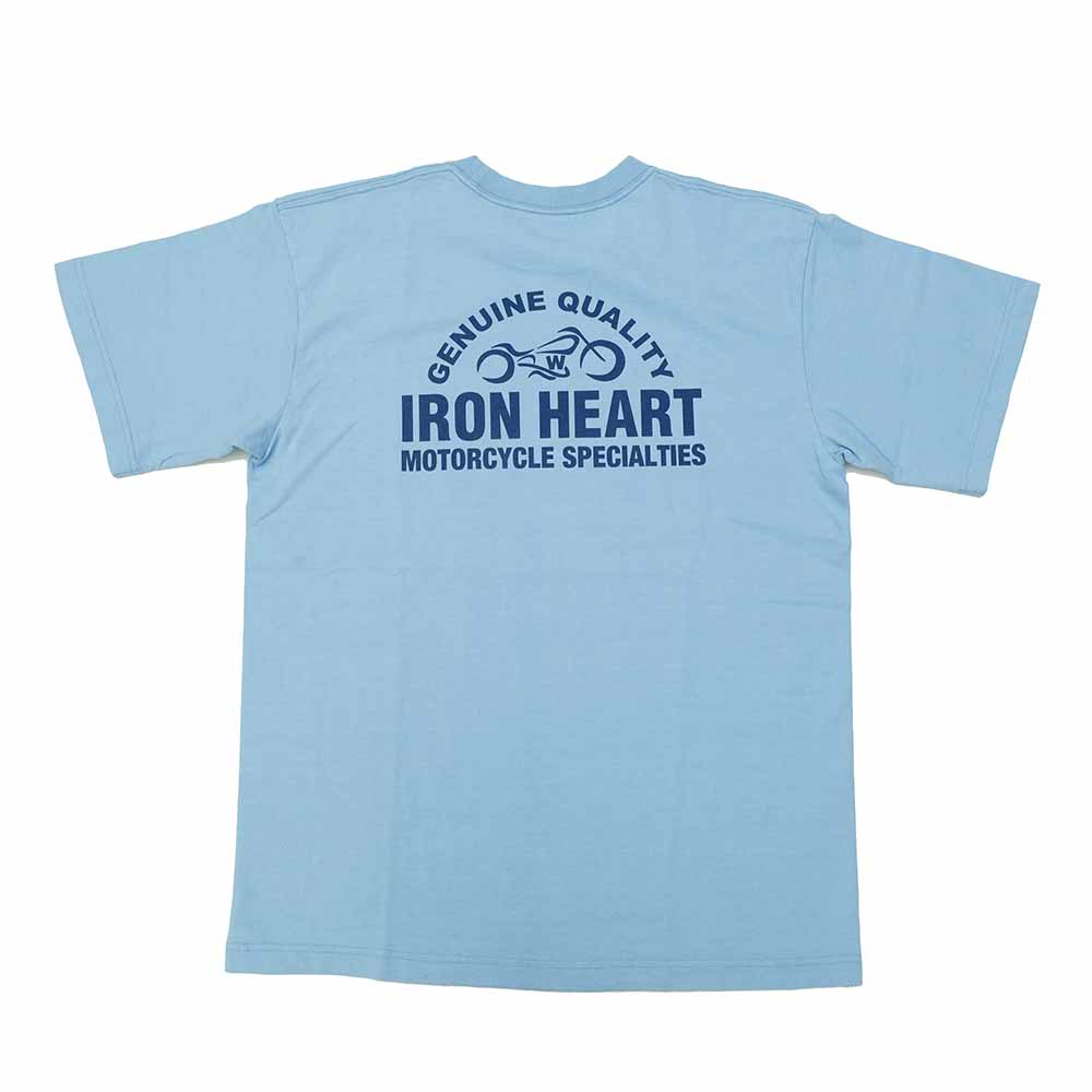 IRON HEART - 7.5oz HEAVY BODY PRINT T-SHIRT - Bike & Logo - IHT-2504