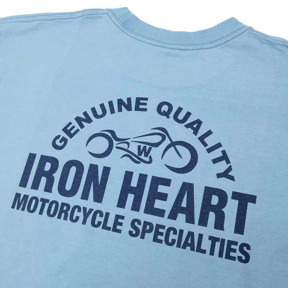 IRON HEART - 7.5oz HEAVY BODY PRINT T-SHIRT - Bike & Logo - IHT-2504