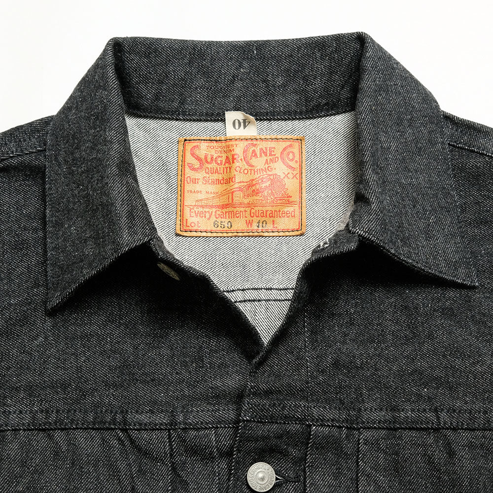 SUGAR CANE - 14.25oz. BLACK DENIM JACKET - 1953 MODEL - SC15650