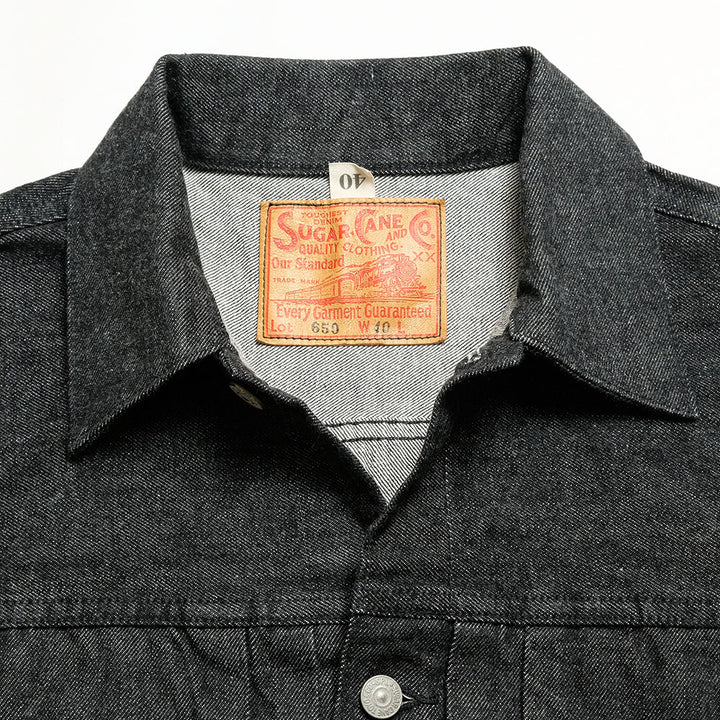 SUGAR CANE - 14.25oz. BLACK DENIM JACKET - 1953 MODEL - SC15650