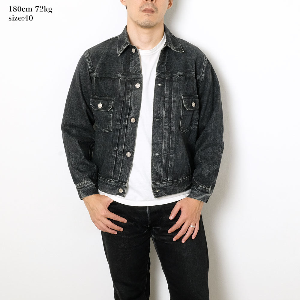 SUGAR CANE ブラックデニムジャケット　SC15650H　ブラックデニム SUGAR CANE - 14.25oz. BLACK DENIM JACKET 1953 AGED MODEL