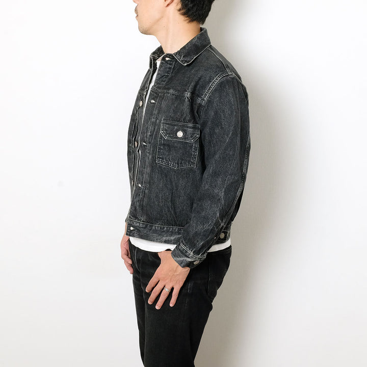 SUGAR CANE - 14.25oz. BLACK DENIM JACKET 1953 AGED MODEL - SC15650H