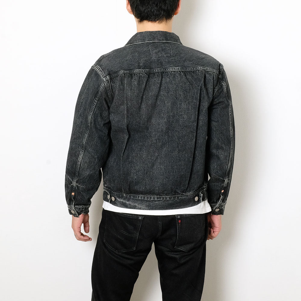 SUGAR CANE - 14.25oz. BLACK DENIM JACKET 1953 AGED MODEL - SC15650H