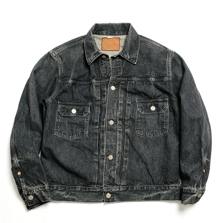 SUGAR CANE - 14.25oz. BLACK DENIM JACKET 1953 AGED MODEL - SC15650H