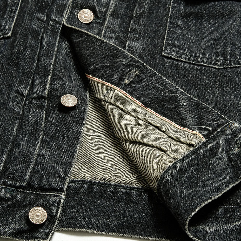 SUGAR CANE - 14.25oz. BLACK DENIM JACKET 1953 AGED MODEL - SC15650H