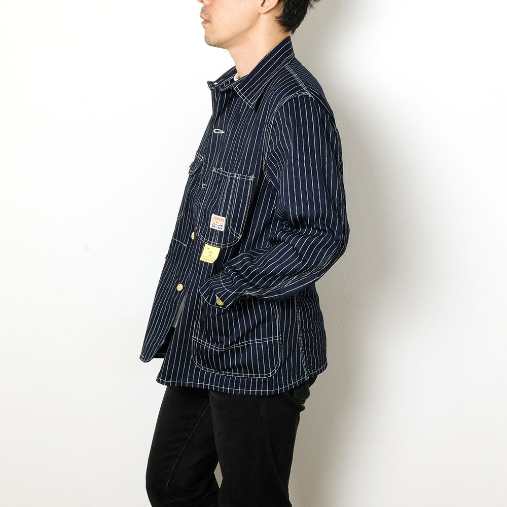 SUGAR CANE - 9oz. WABASH STRIPE WORK COAT - SC15658