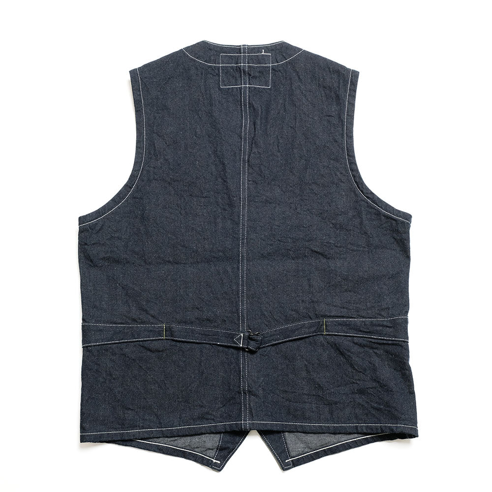 SUGAR CANE - 11oz. BLUE DENIM WORK VEST - SC15702