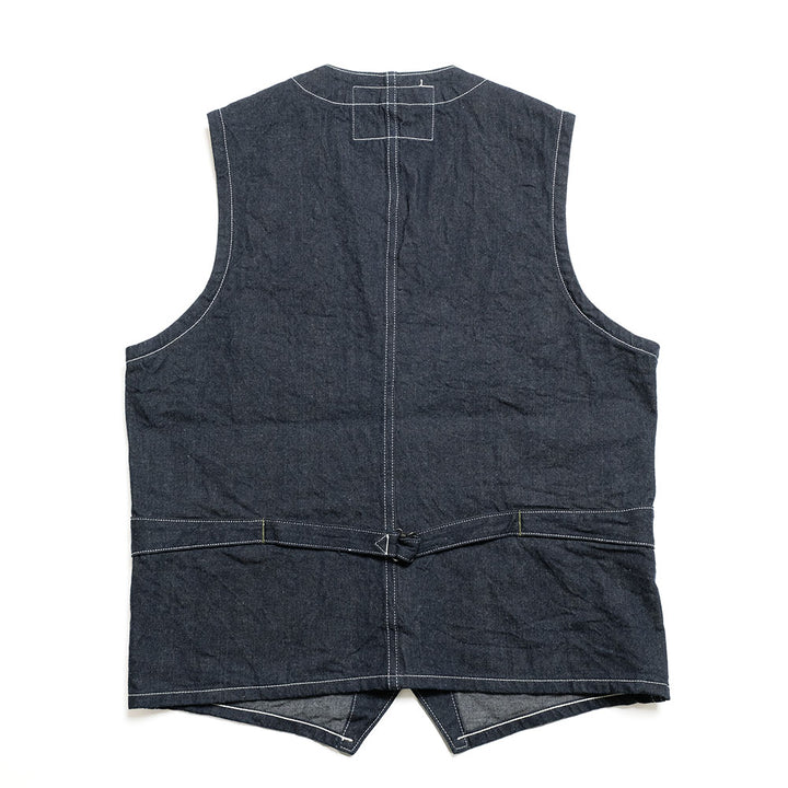 SUGAR CANE - 11oz. BLUE DENIM WORK VEST - SC15702