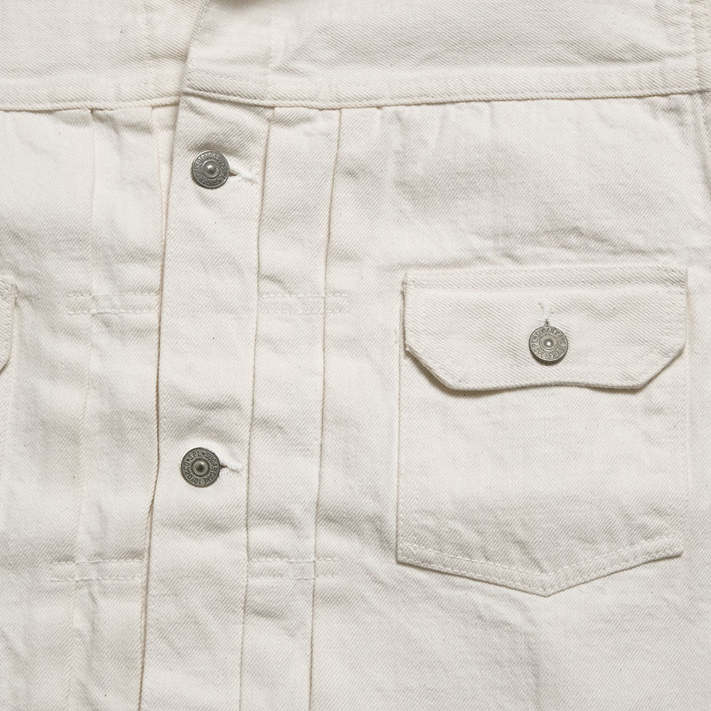 SUGAR CANE - 13oz. WHITE DENIM JACKET 1953 MODEL - SC15720