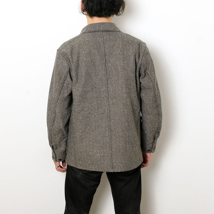 SUGAR CANE - FICTION ROMANCE - 16.7oz. INDIGO TWEED WORK COAT - SC15835