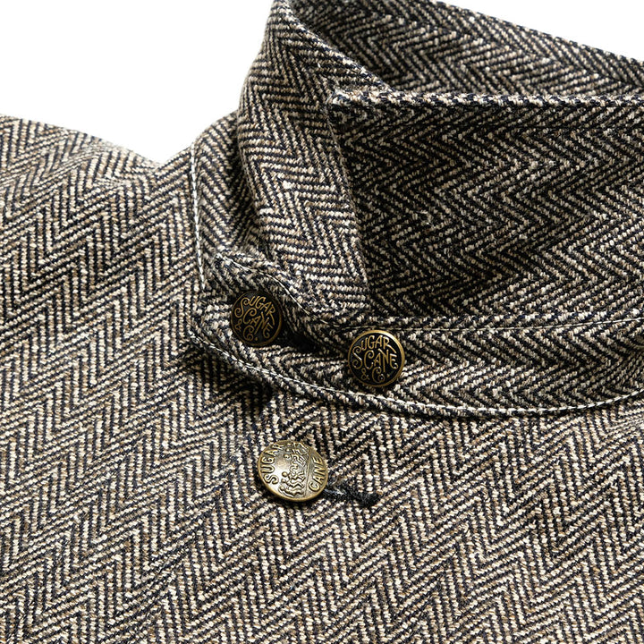 SUGAR CANE - FICTION ROMANCE - 16.7oz. INDIGO TWEED WORK COAT - SC15835