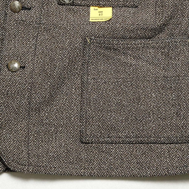 SUGAR CANE - FICTION ROMANCE - 16.7oz. INDIGO TWEED WORK COAT - SC15835