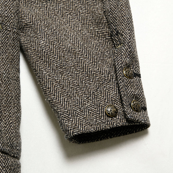 SUGAR CANE - FICTION ROMANCE - 16.7oz. INDIGO TWEED WORK COAT - SC15835