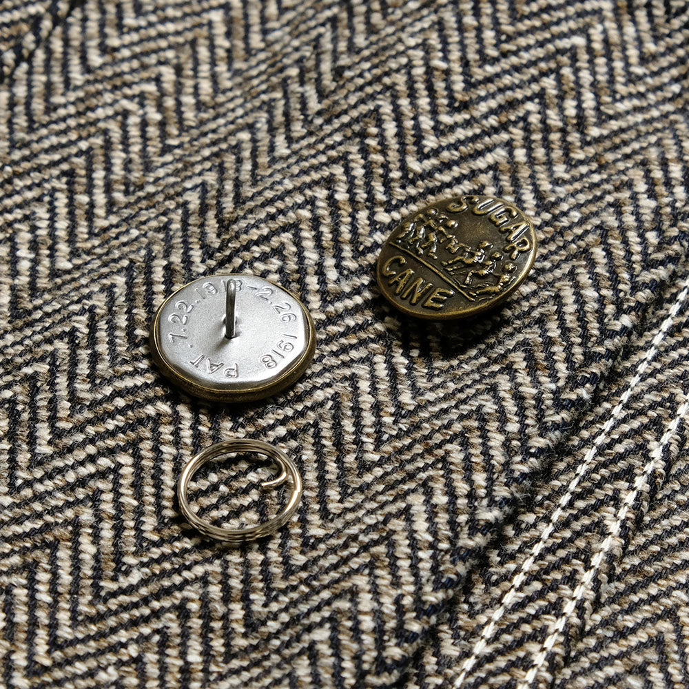 SUGAR CANE - FICTION ROMANCE - 16.7oz. INDIGO TWEED WORK COAT - SC15835