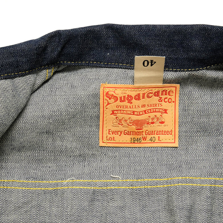 SUGAR CANE - Super -Denim- Collectibles #07 13.5oz. BLUE DENIM BLOUSE -1946- MODEL - SC19007
