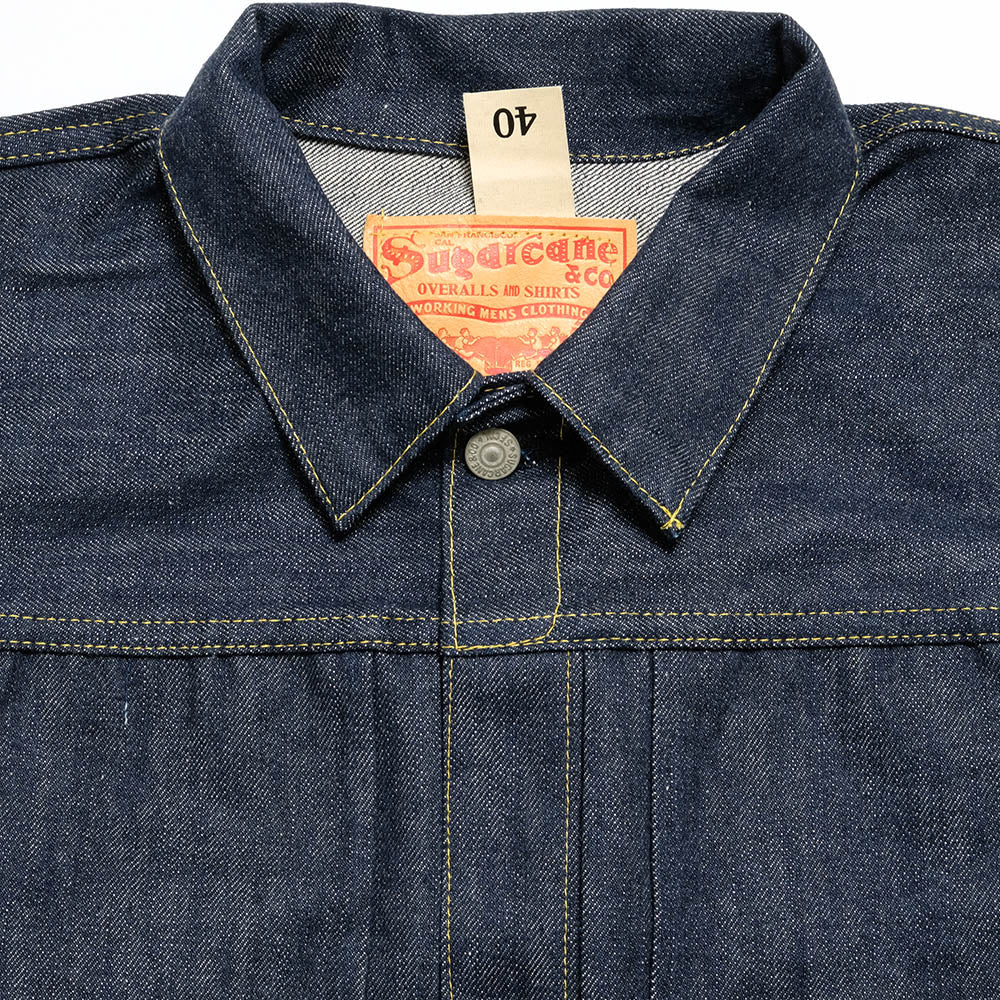 SUGAR CANE - Super -Denim- Collectibles #07 13.5oz. BLUE DENIM BLOUSE -1946- MODEL - SC19007