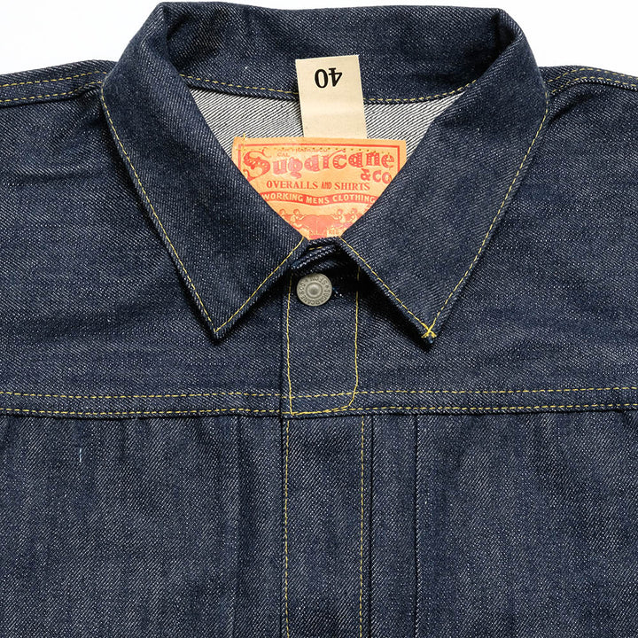 SUGAR CANE - Super -Denim- Collectibles #07 13.5oz. BLUE DENIM BLOUSE -1946- MODEL - SC19007