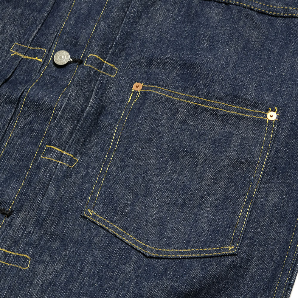 SUGAR CANE - Super -Denim- Collectibles #07 13.5oz. BLUE DENIM BLOUSE -1946- MODEL - SC19007