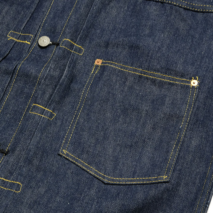 SUGAR CANE - Super -Denim- Collectibles #07 13.5oz. BLUE DENIM BLOUSE -1946- MODEL - SC19007