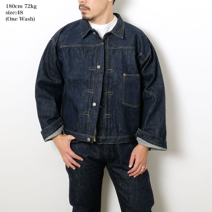 SUGAR CANE - Super -Denim- Collectibles #07 13.5oz. BLUE DENIM BLOUSE -1946- MODEL - (T-BACK) - SC19007T