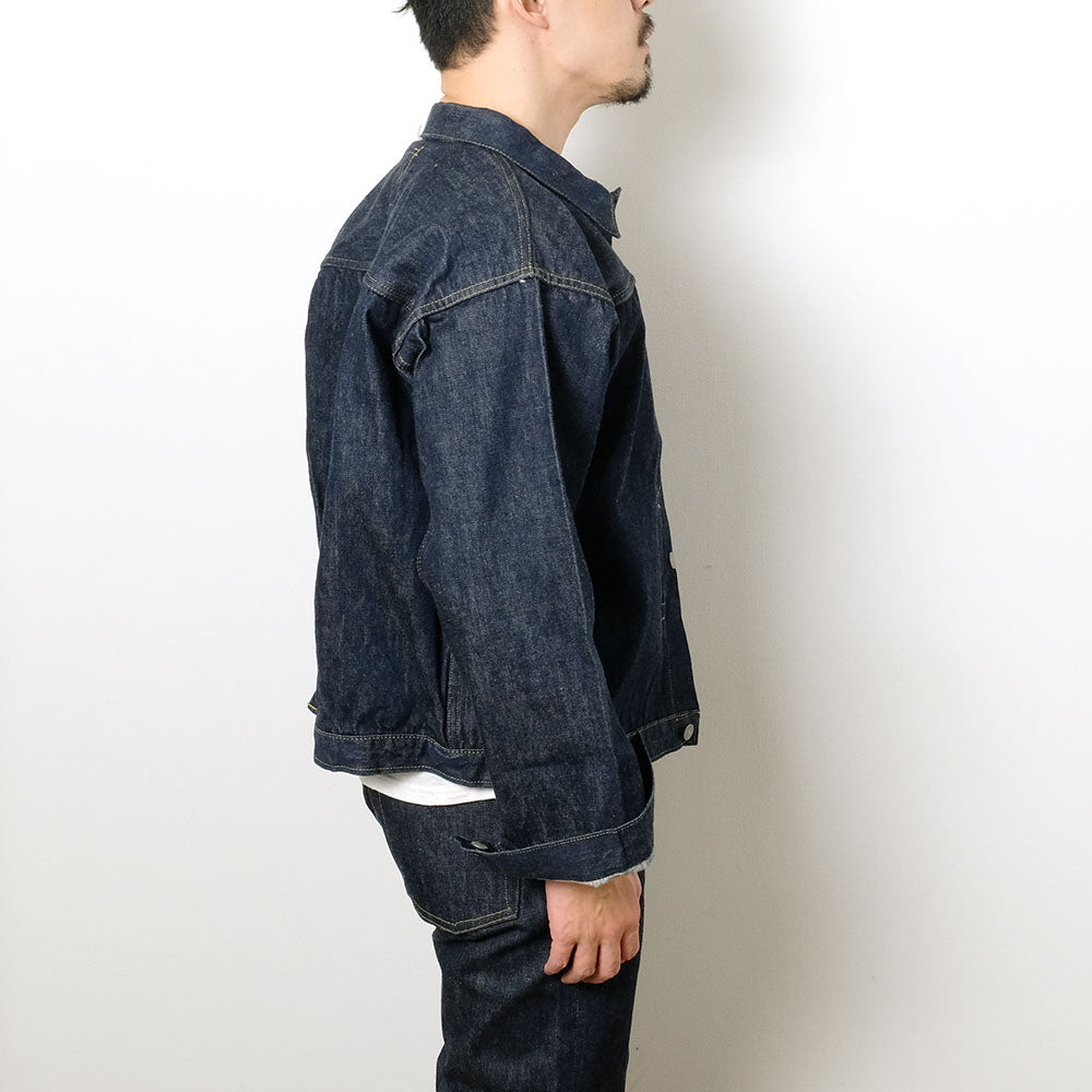 SUGAR CANE - Super -Denim- Collectibles #07 13.5oz. BLUE DENIM BLOUSE -1946- MODEL - (T-BACK) - SC19007T