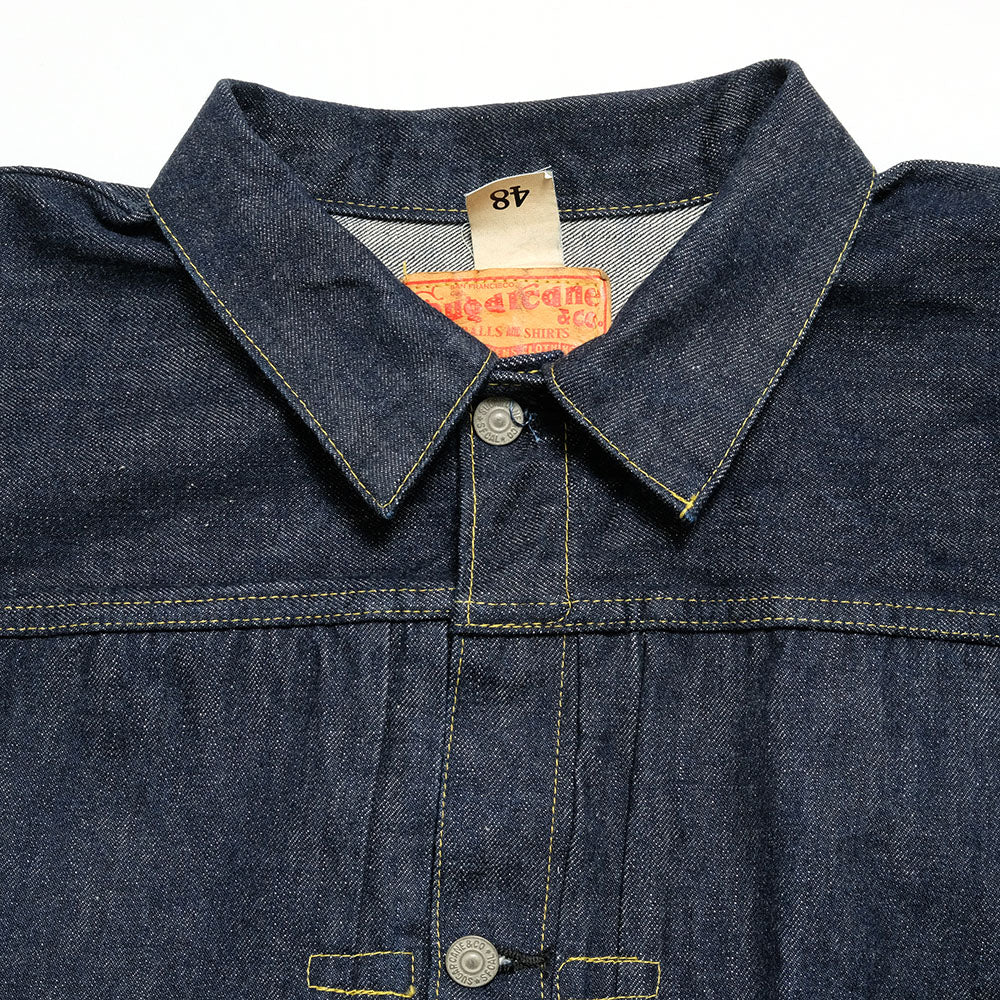 SUGAR CANE - Super -Denim- Collectibles #07 13.5oz. BLUE DENIM BLOUSE -1946- MODEL - (T-BACK) - SC19007T