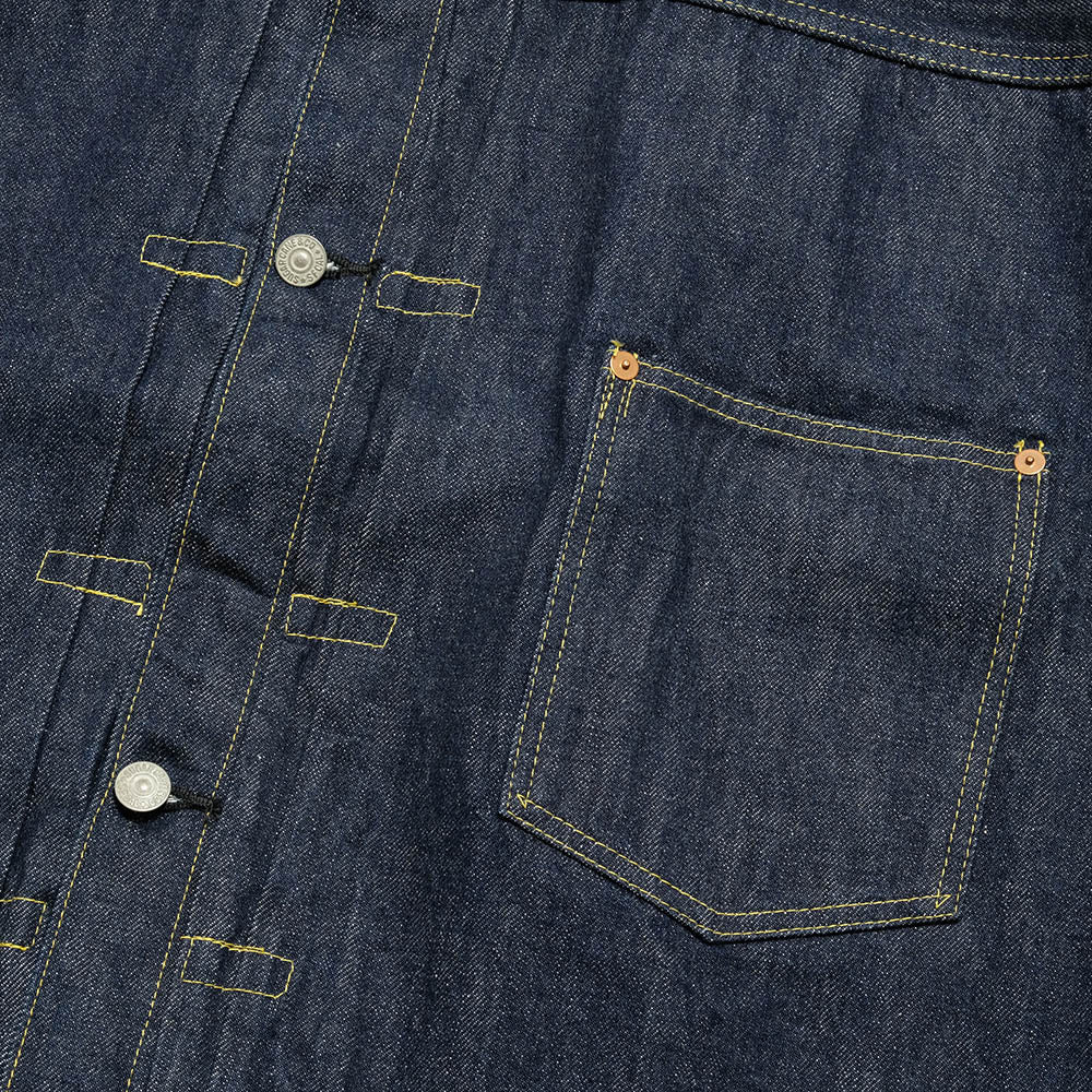 SUGAR CANE - Super -Denim- Collectibles #07 13.5oz. BLUE DENIM BLOUSE -1946- MODEL - (T-BACK) - SC19007T