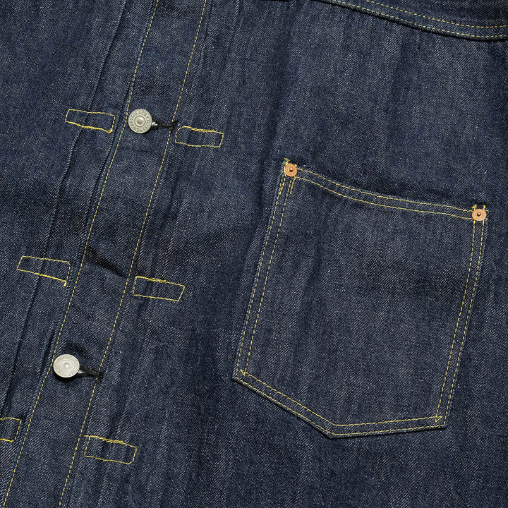 SUGAR CANE - Super -Denim- Collectibles #07 13.5oz. BLUE DENIM BLOUSE -1946- MODEL - (T-BACK) - SC19007T