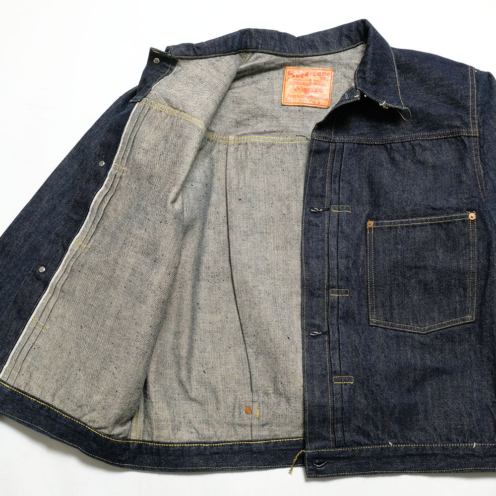 SUGAR CANE - Super -Denim- Collectibles #10 - 14oz. BLUE DENIM BLOUSE - S1945 - MODEL - SC19010