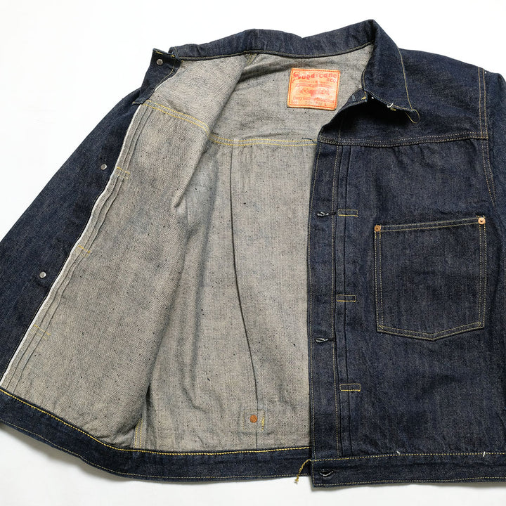 SUGAR CANE - Super -Denim- Collectibles #10 - 14oz. BLUE DENIM BLOUSE - S1945 - MODEL - SC19010