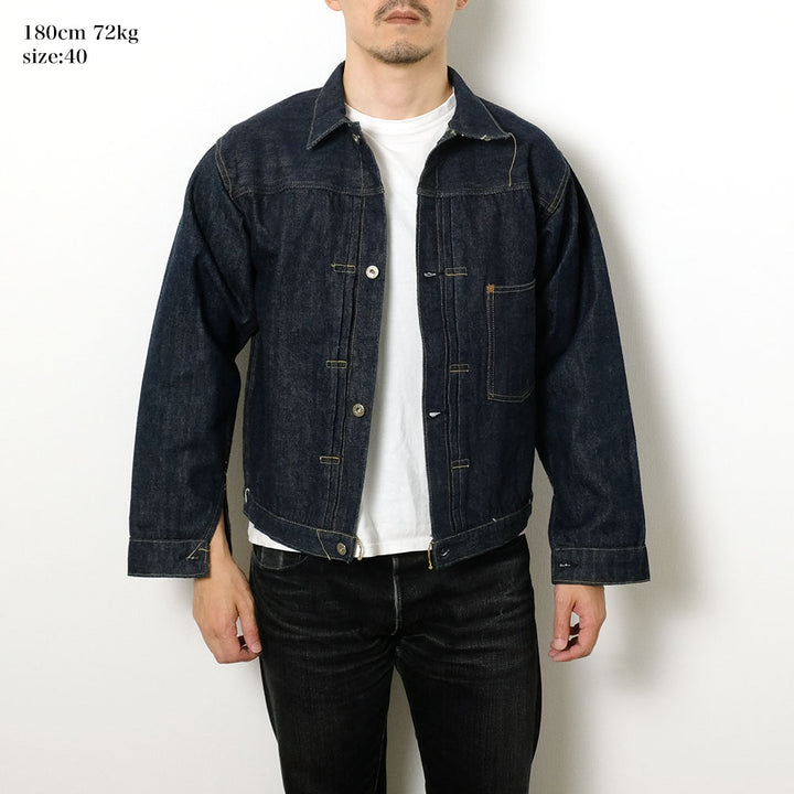 SUGAR CANE - Super -Denim- Collectibles #10 - 14oz. BLUE DENIM BLOUSE - S1945 - MODEL - SC19010