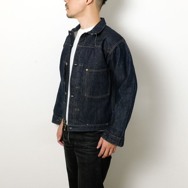 SUGAR CANE - Super -Denim- Collectibles #10 - 14oz. BLUE DENIM BLOUSE - S1945 - MODEL - SC19010