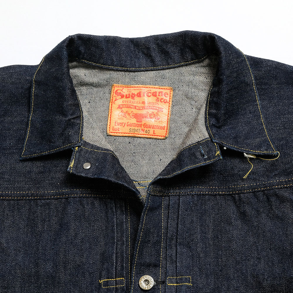 SUGAR CANE - Super -Denim- Collectibles #10 - 14oz. BLUE DENIM BLOUSE - S1945 - MODEL - SC19010
