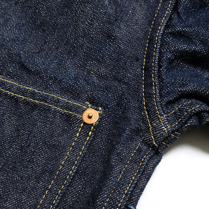 SUGAR CANE - Super -Denim- Collectibles #10 - 14oz. BLUE DENIM BLOUSE - S1945 - MODEL - SC19010