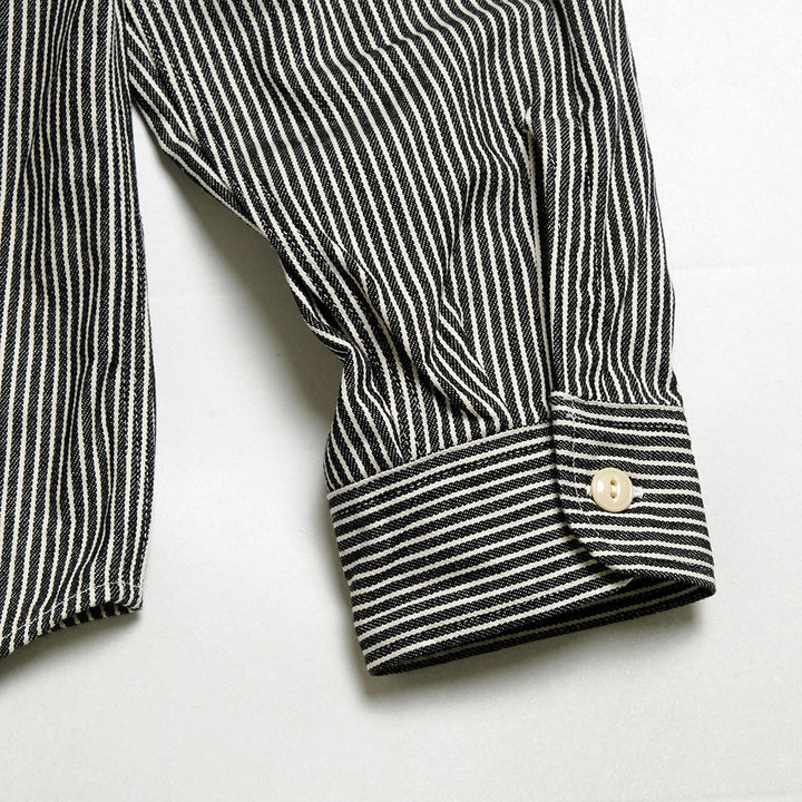 SUGAR CANE - Hickory Stripe L/S Work Shirt - SC27853