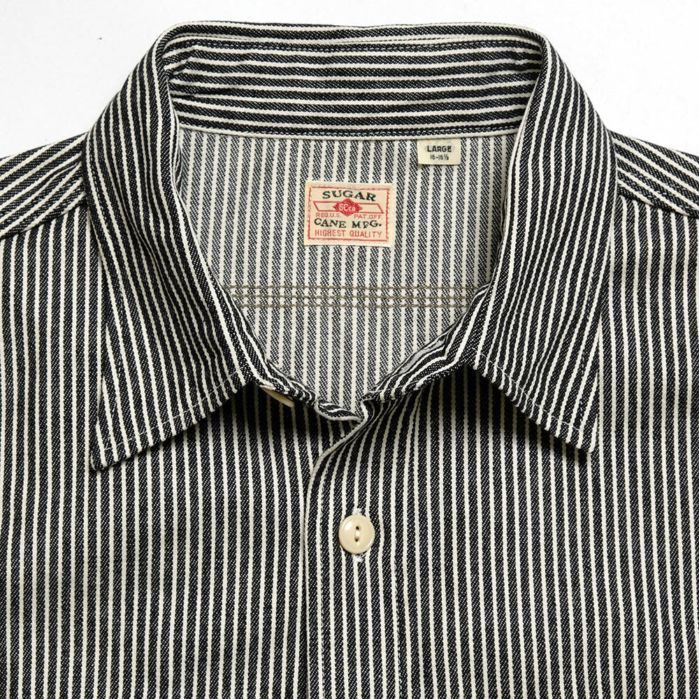 Sugar Cane  Hickory Stripe L/S Work Shirt SC27853