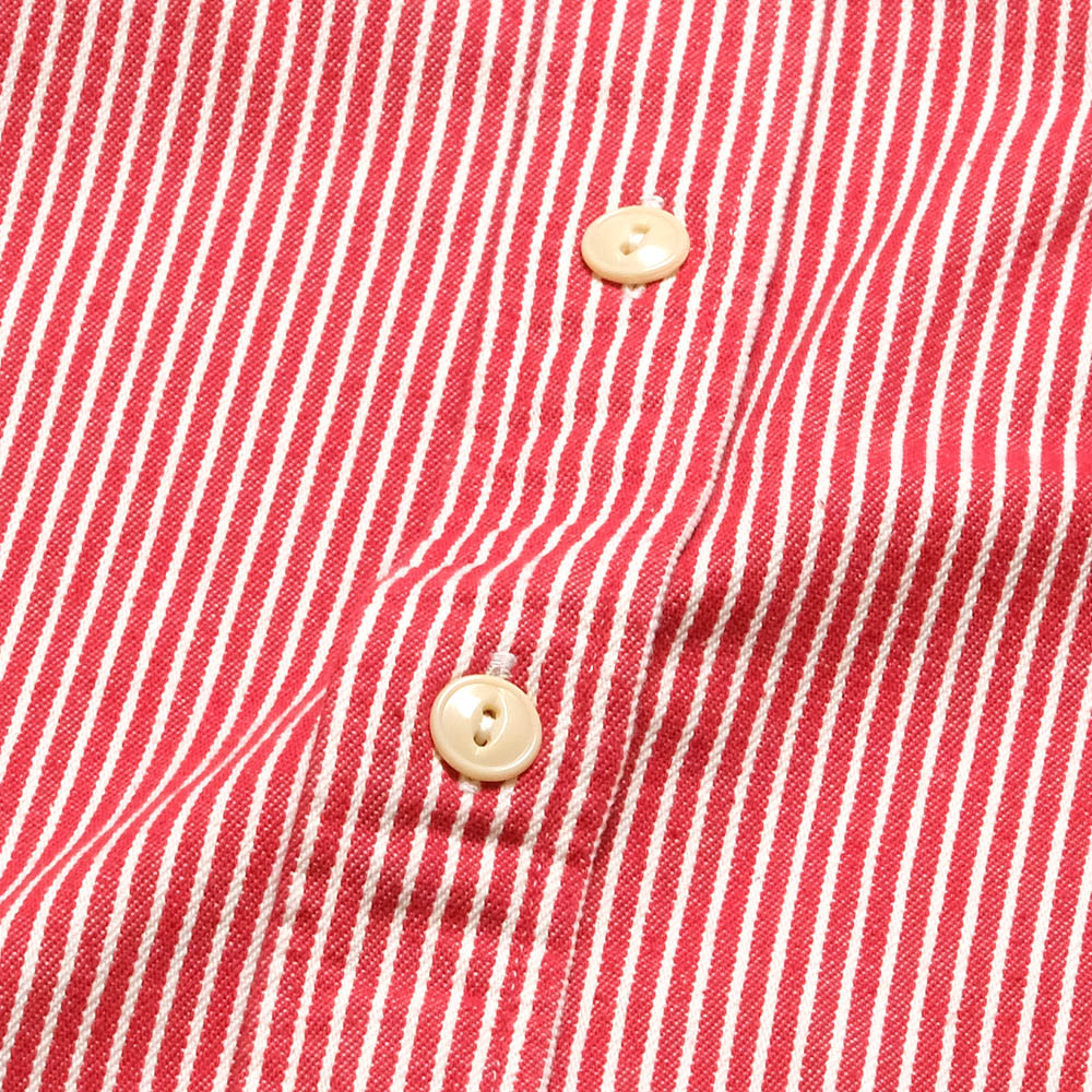 SUGAR CANE - Hickory Stripe L/S Work Shirt - SC27853