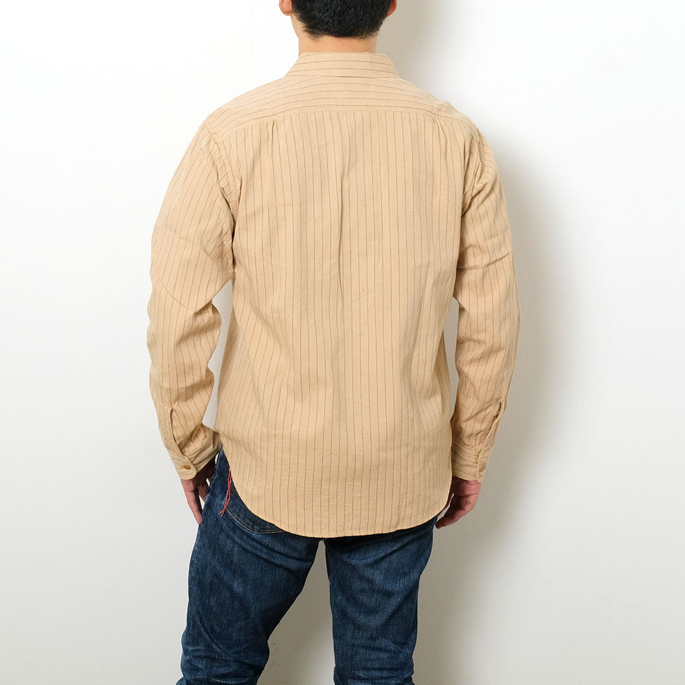 SUGAR CANE - COKE STRIPE L/S WORK SHIRT - SC28652