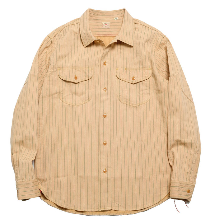SUGAR CANE COKE STRIPE L/S WORK SHIRT SC28652