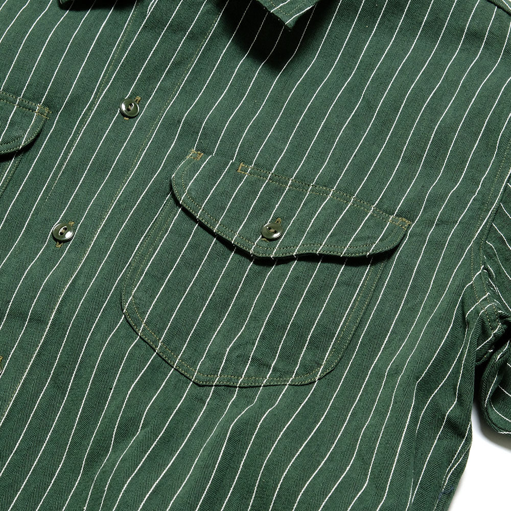 SUGAR CANE - COKE STRIPE L/S WORK SHIRT - SC28652