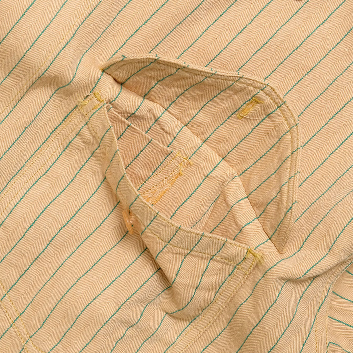 SUGAR CANE COKE STRIPE L/S WORK SHIRT SC28652