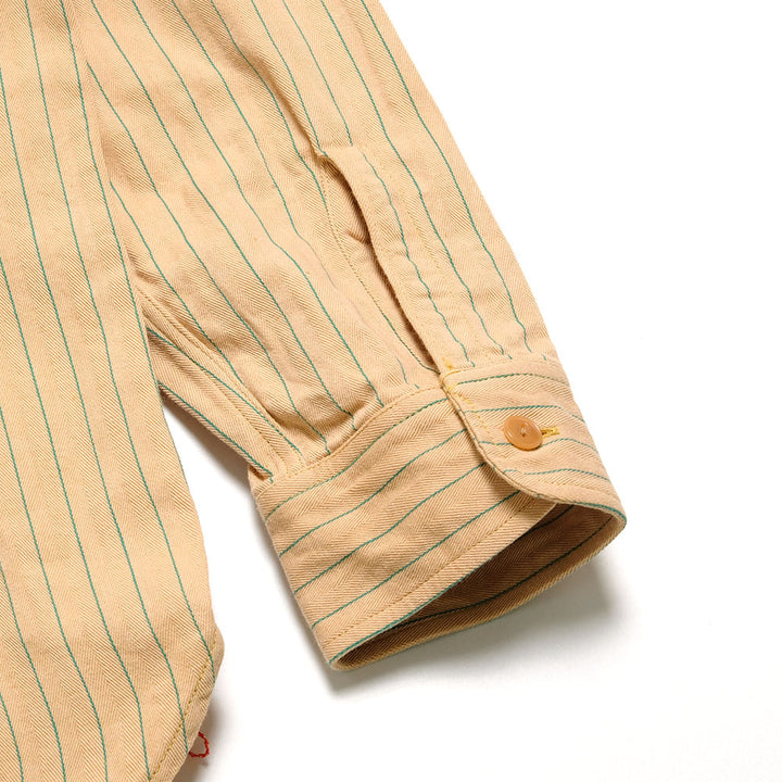 SUGAR CANE - COKE STRIPE L/S WORK SHIRT - SC28652