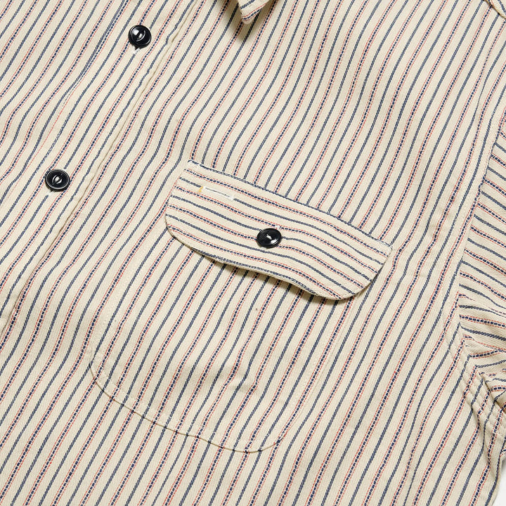 SUGAR CANE - DOBBY STRIPE WORK SHIRT - SC29146