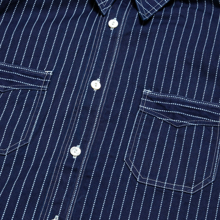 Sugar Cane Fiction Romance 8.5oz. Wabash Stripe S/S Work Shirt SC36267A