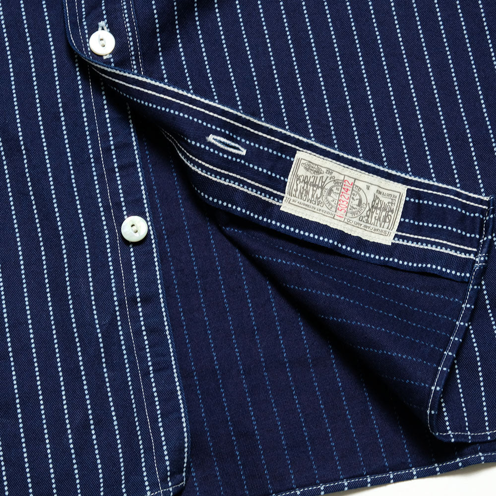 Sugar Cane Fiction Romance 8.5oz. Wabash Stripe S/S Work Shirt SC36267A