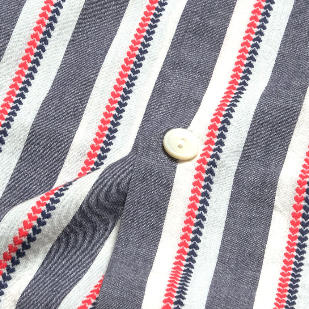 SUGAR CANE - HEART STRIPE OPEN SHIRT - SC39119