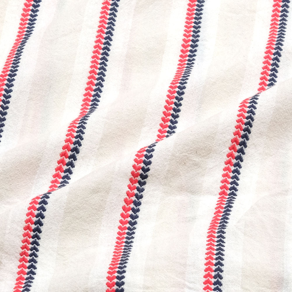 SUGAR CANE - HEART STRIPE OPEN SHIRT - SC39119