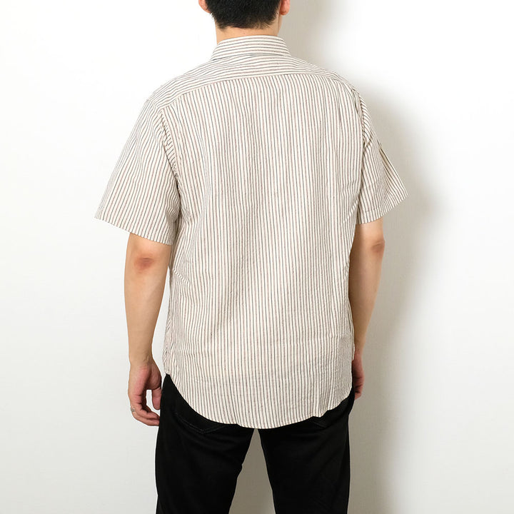 SUGAR CANE - DOBBY STRIPE S/S WORK SHIRT - SC39306
