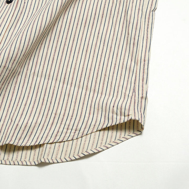 SUGAR CANE - DOBBY STRIPE S/S WORK SHIRT - SC39306