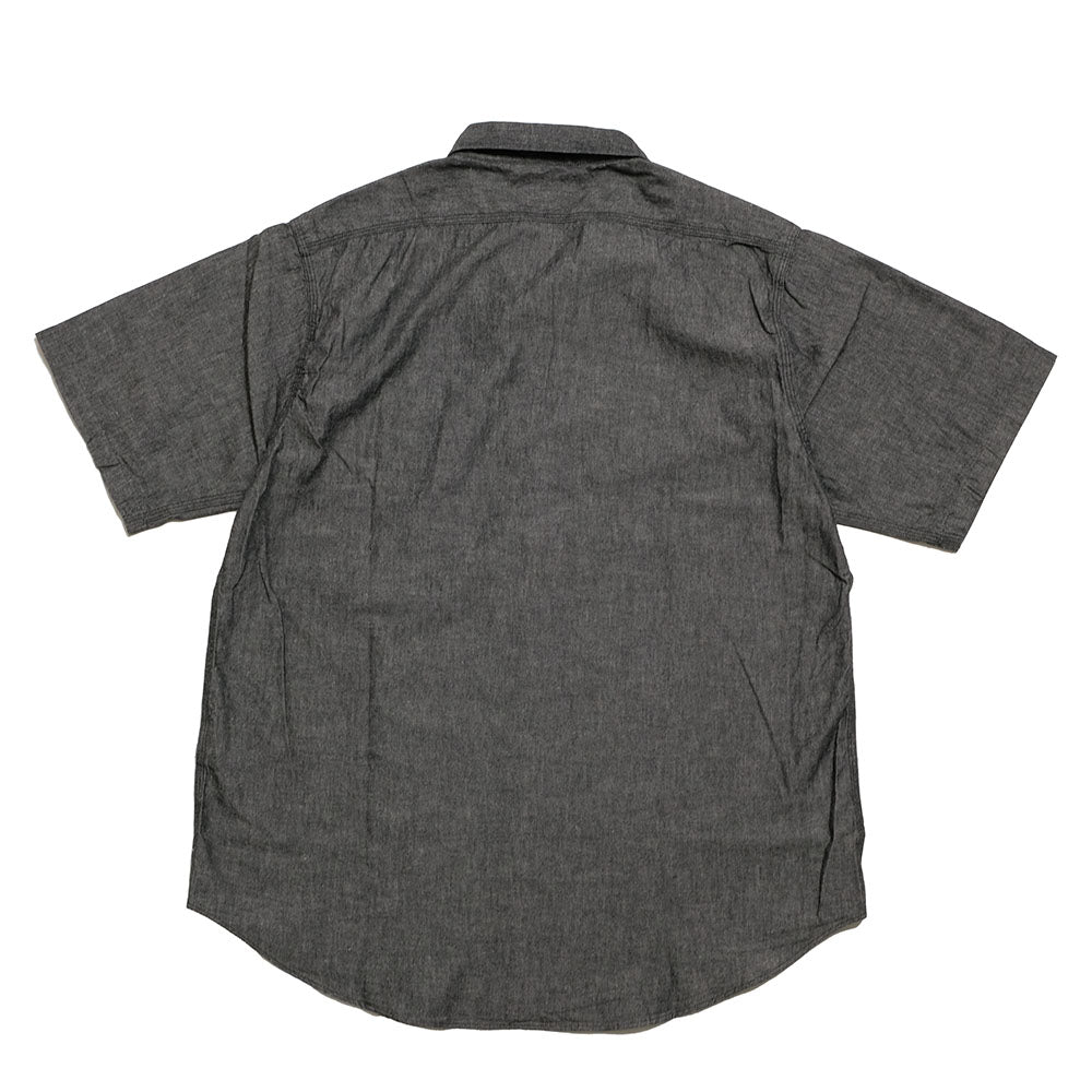 SUGAR CANE - BLACK CHAMBRAY S/S WORK SHIRT - SC39307